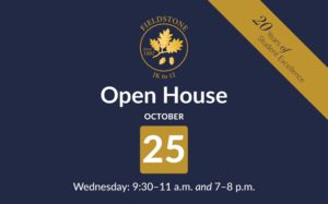 Fieldstone School Open House, Wednesday, October 25, 2017